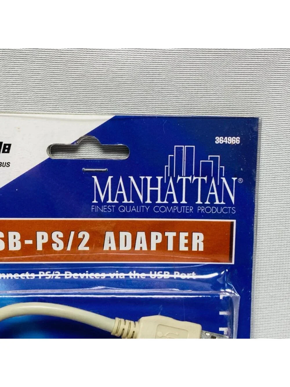 Manhattan USB-PS/2 Adapter For PS/2 Devices To USB Port Model 364966 New